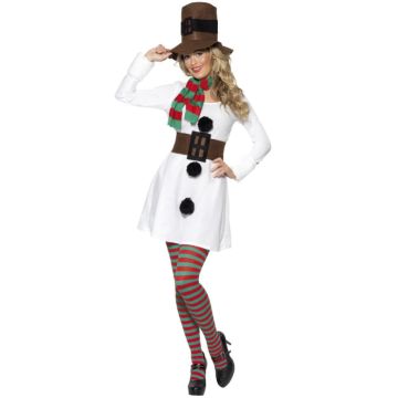 Miss Schneemann Weihnachtskostüm Damen