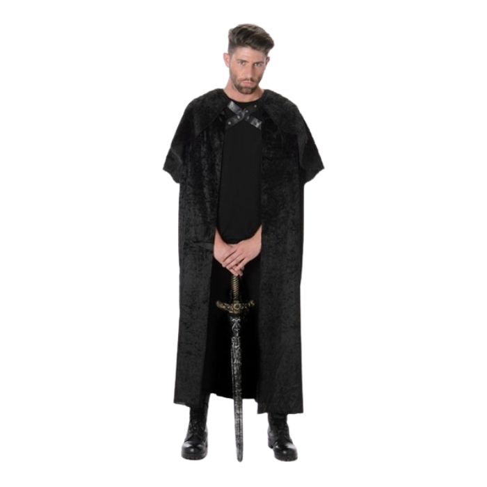 Schwarzes Pelz-Cape Einheitsgröße