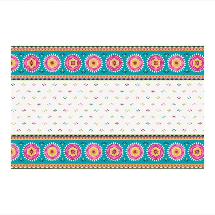 Tischdecke mit mexikanisch inspiriertem Fiesta-Muster 137x213 cm