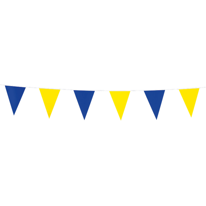 Blaue und Gelbe Flagguirlande - Flag 10x15 cm - 3 Meter