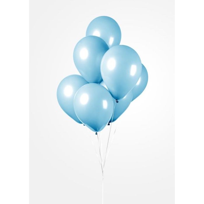 Hellblaue Ballons 50x - 30 cm