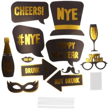 Photo Booth Neujahr Requisiten 12x