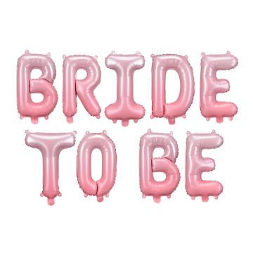 Bride to be Folienballon pink - 350 x 45 cm