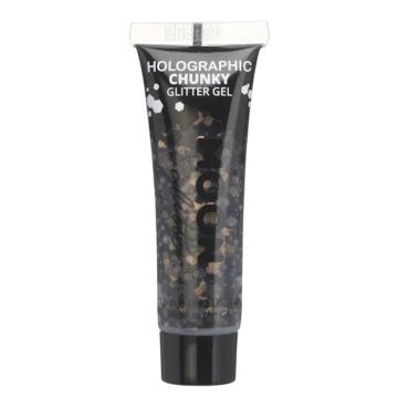 Holografische Chunky Glitter Gel Schwarz 12 ml Moon Creations