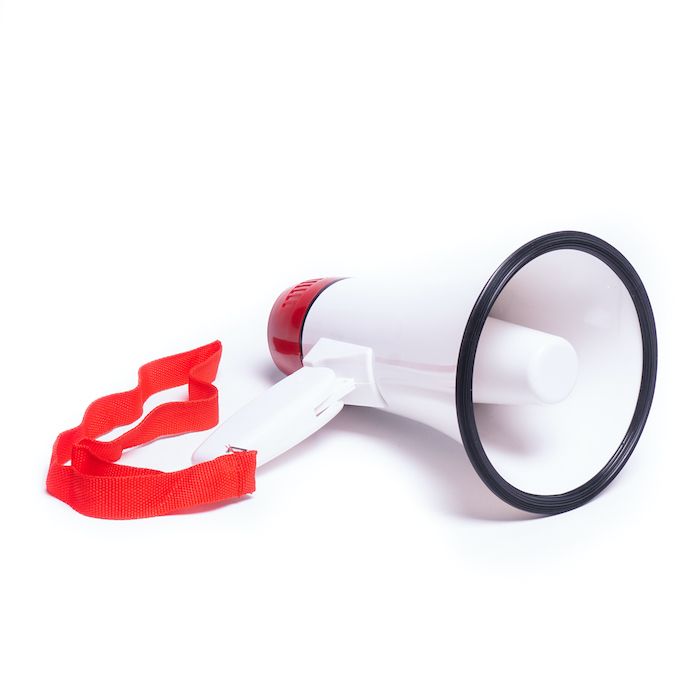 Mini Megafon mit Trageschlaufe 20W 20 cm 