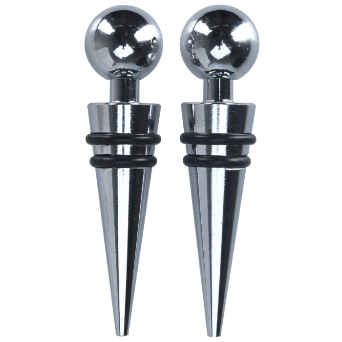 Weinverschlüsse chrome metall 2x 