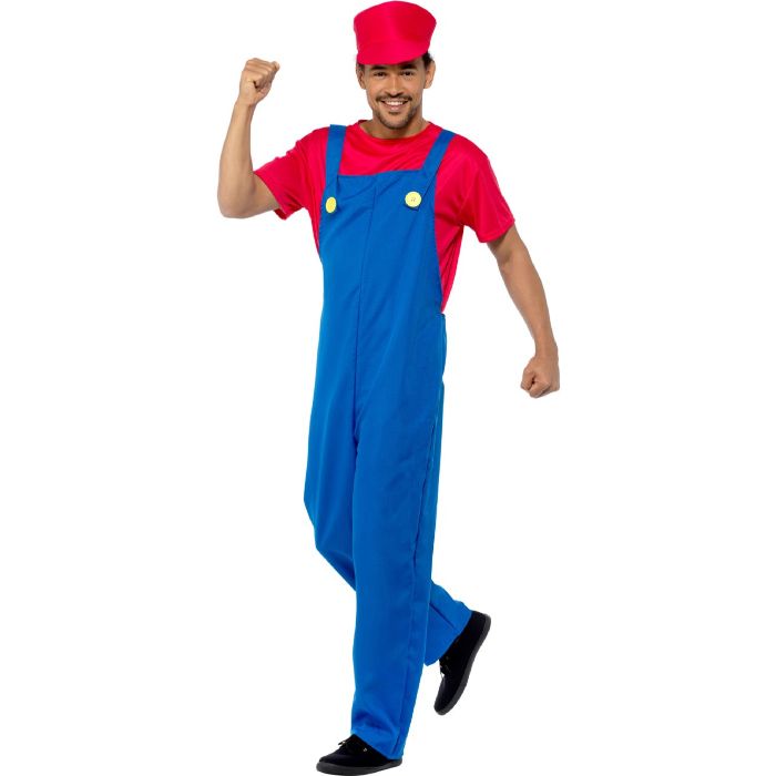 Rotes Klempnerkostüm für Männer