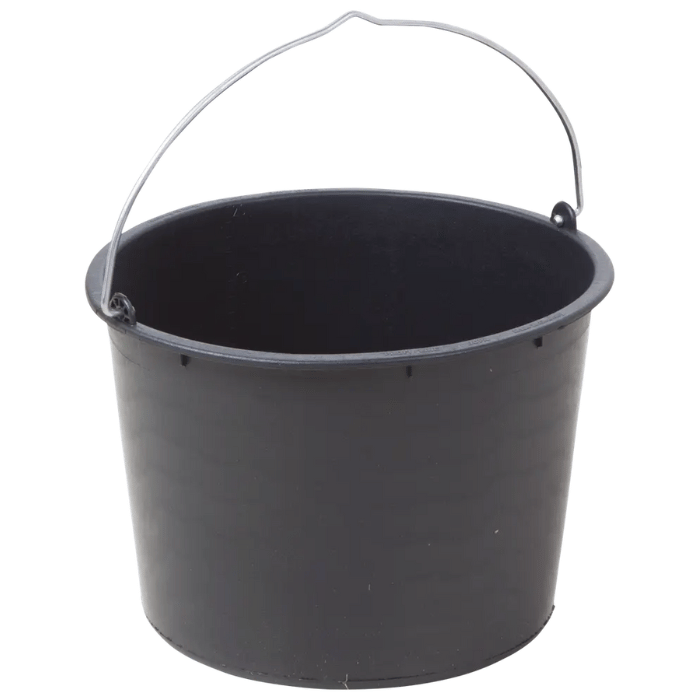 Schwarzer Kunststoffeimer 20 L - 26x33 cm