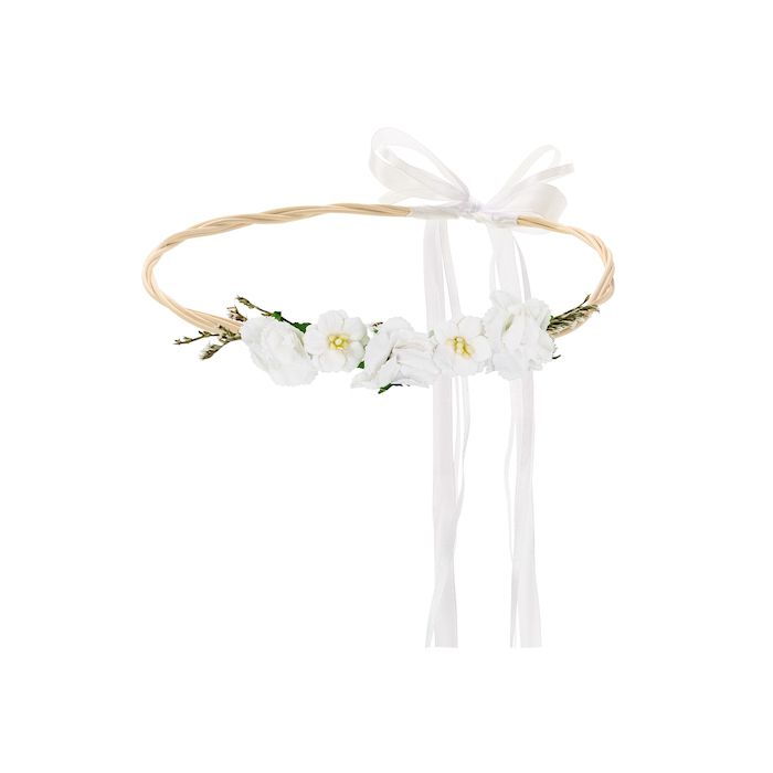 Weiße Blumenkrone - 18 cm