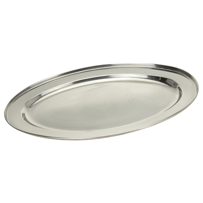 Serviertablett Edelstahl - 40x26,5 cm