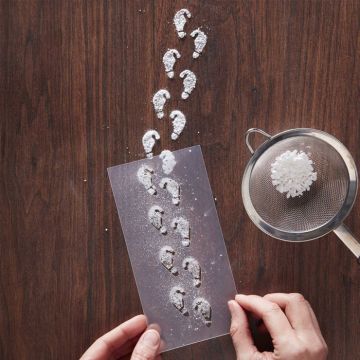 Weihnachtswichtel Fußabdrücke 2x - 18 cm