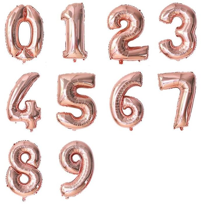 Zahlenballons Roségold 86 cm