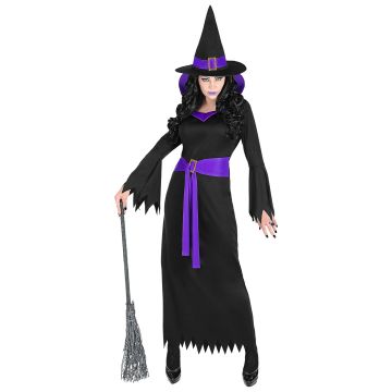 Langes Hexenkostüm für Damen - 2 Teile