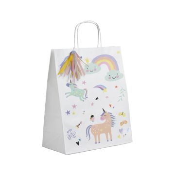 Geschenktüten mit Einhornmotiven 6x - 27x20 cm