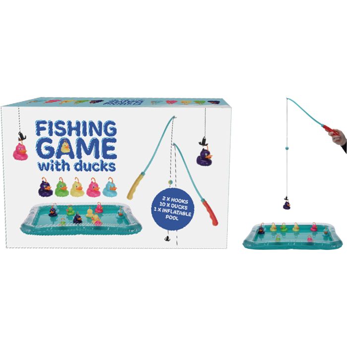 Fische-Spiel mit 10 Enten und aufblasbarem Becken