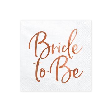 Rose Gold Bride To Be Servietten 20x - 33x33 cm