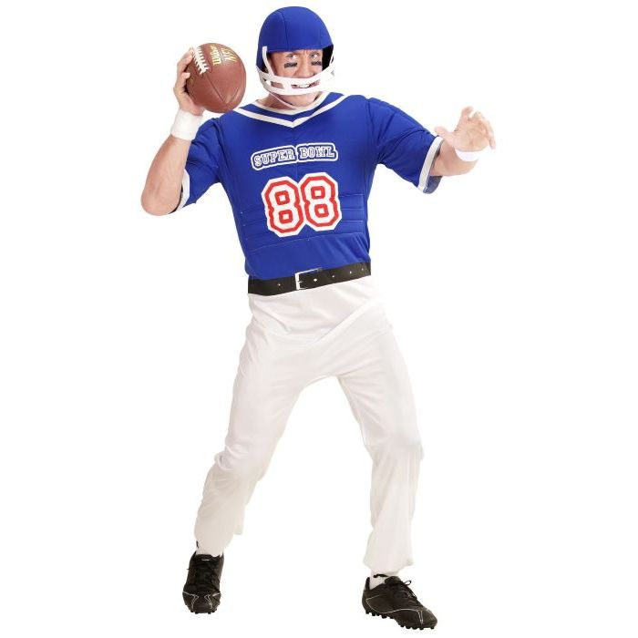 American Football Spieler Kostüm mit Helm