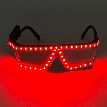 LED-Brillen Rote Neon - Onesize