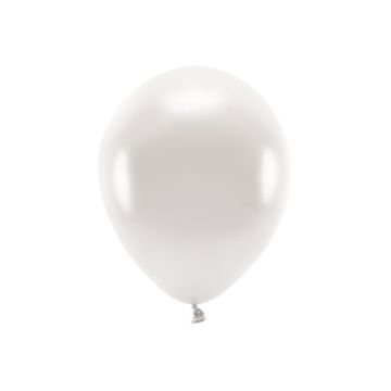 Metallic Pearl Weiße Ballons 10x - 30 cm 