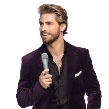 Falsches silberfarbenes Mikrofon - 23,5 cm