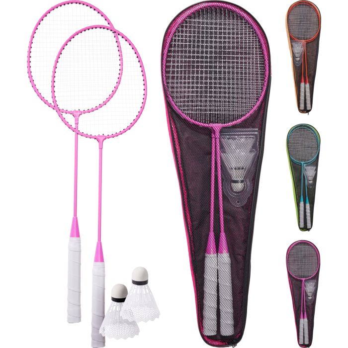 Badmintonset mit 2 Schlägern und 2 Federbällen