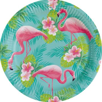 Flamingo Tallerkner 8x - 23 cm