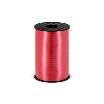 Rotes Plastikgeschenkband - 5 mm x 225 m