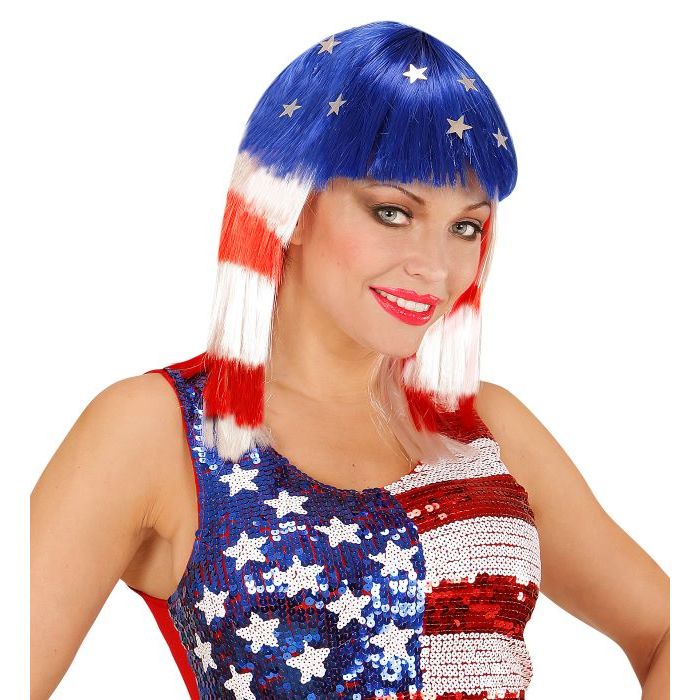 Miss America USA Perücke mit Sternen