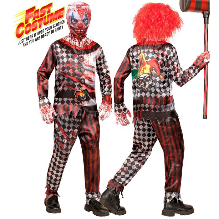 Gemeiner Clownkostüm für Kinder mit Maske