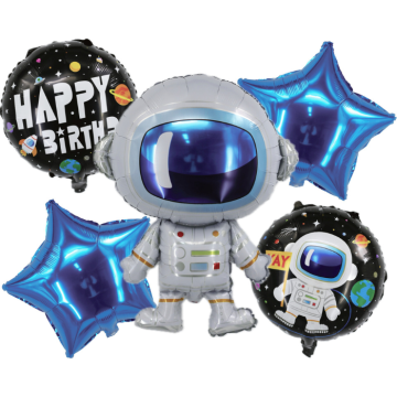Folienballons im Astronauten-Thema 5x