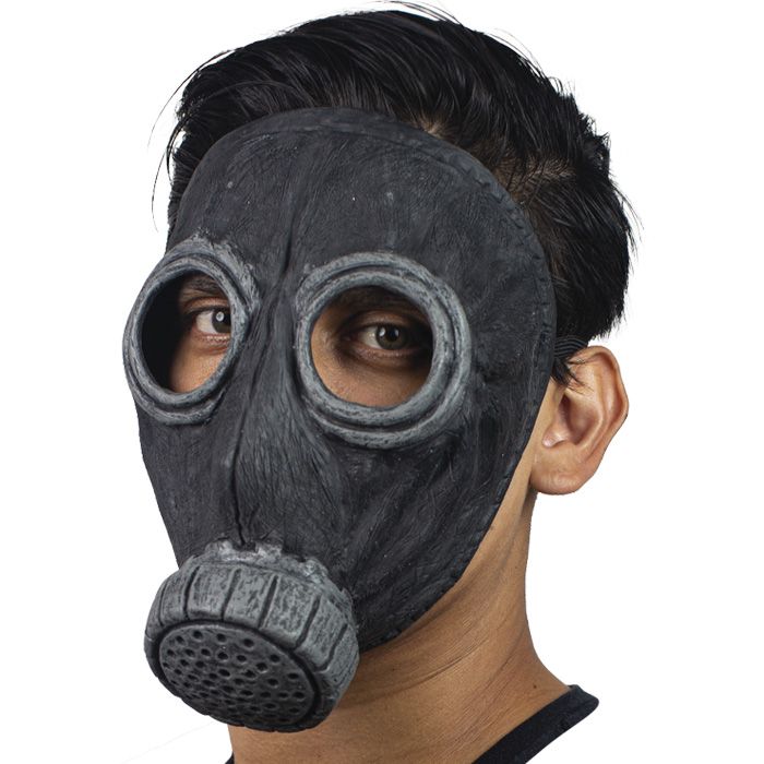 Schwarze Gasmasken aus Latex