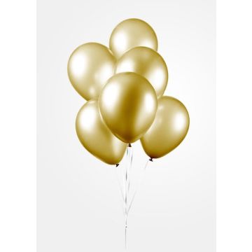 Gold Chrome Ballons 10x - 30 cm