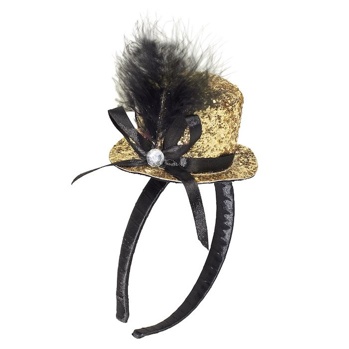 Mini Glitter Rundhut - Gold