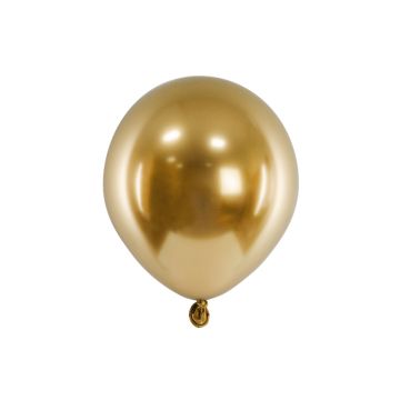 Gold Chrome Mini-Ballons 50x - 12 cm