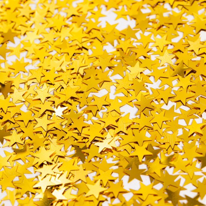Goldfarbenes Sternen-Tischkonfetti - 14 g