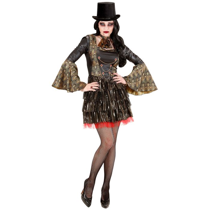 Gotische Damen-Vampirkleidung mit Jabot