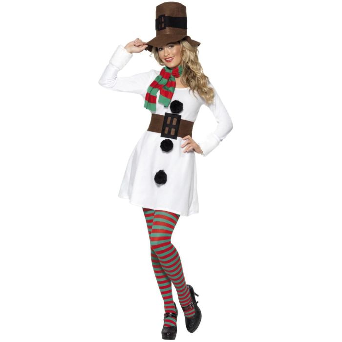 Miss Schneemann Weihnachtskostüm Damen