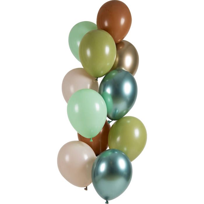 Ballons in grünen Nuancen 12x - 33 cm