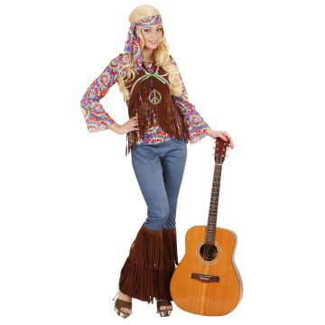 Psychedelisches Hippie-Kostüm für Damen