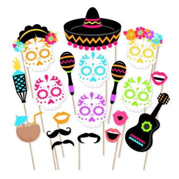 Photo Booth Requisiten des Tags der Toten - Mexikanisch 21x