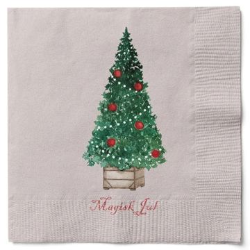 Servietten mit Weihnachtsbaum magische Weihnacht Das Alte Apotheke