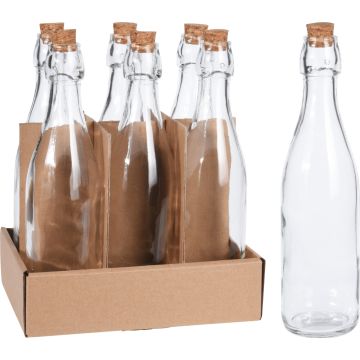 Glasflasche mit Korkverschluss, 500 ml