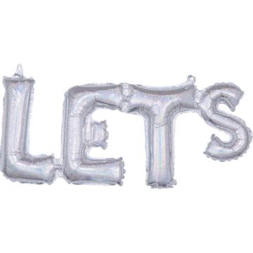 "LETS " Holografischer Folienballon - 53 cm