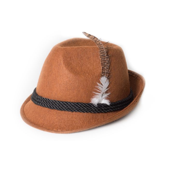 Trachtenhut für Oktoberfest Bayern Braun unisex Einheitsgröße
