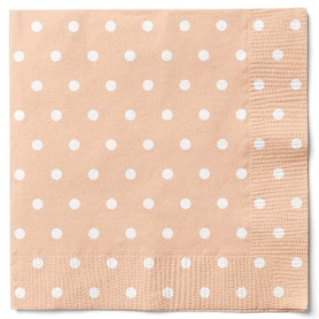 Servietten in Orange mit weißen Punkten 20x Die Alte Apotheke