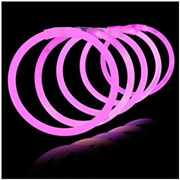 Pinke Leuchtstäbe 100x - Selbstleuchtende Armbänder