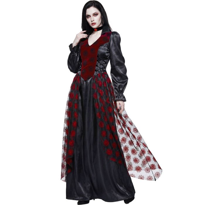 Viktorianisches Vampirkleid mit Kragen