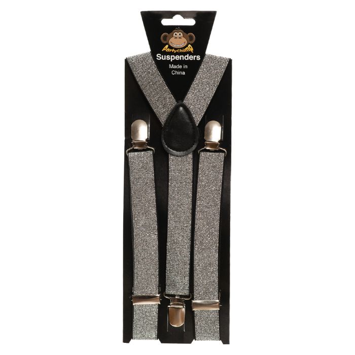 Träger glitzernd silber one-size unisex