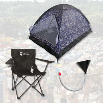 Festivalpaket 1 Person Premium - FRIGG Zelt, Festivalstuhl u.v.m.