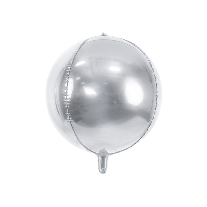 Metallischer Silber Folienballon - Ø40 cm